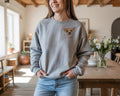 Custom Embroidered Pet Portrait Sweatshirt | Personalized Monogrammed Dog Cat Crewneck