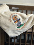 Custom Embroidered Bear Baby Blanket/ Personalized Monogrammed Photographer Swaddle Blanket