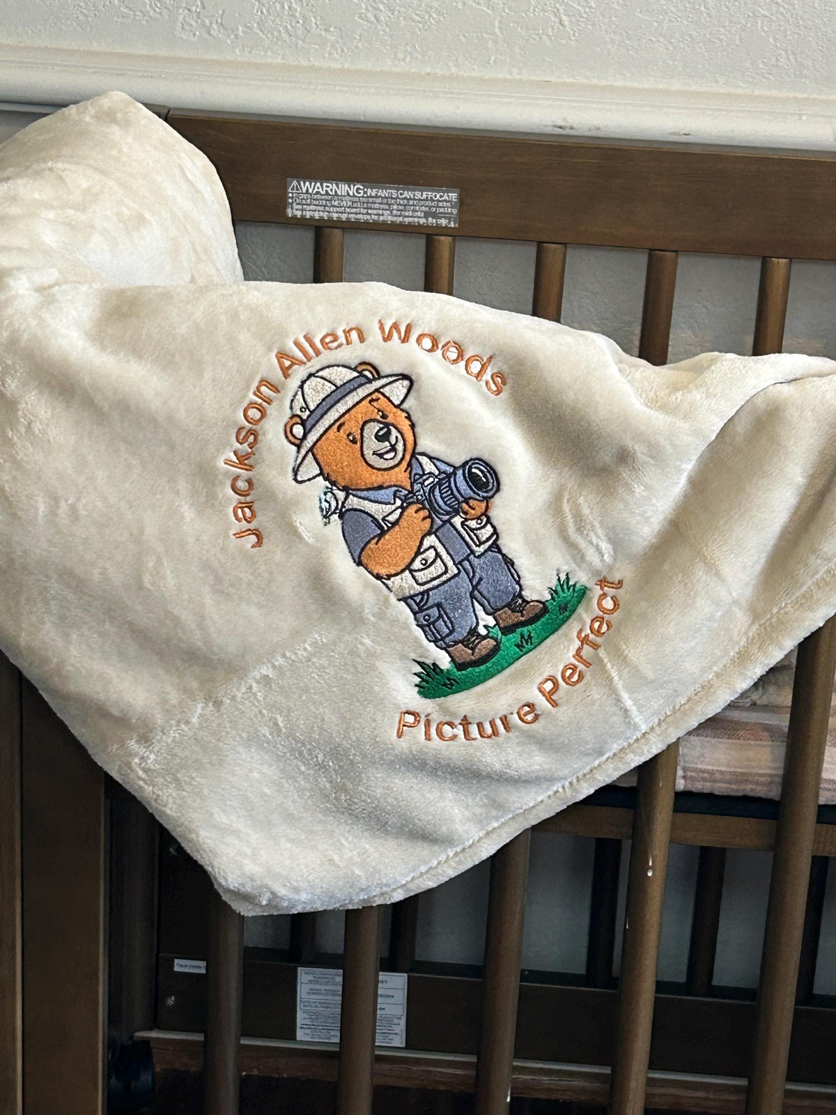 Custom baby blanket, Photography Bear style