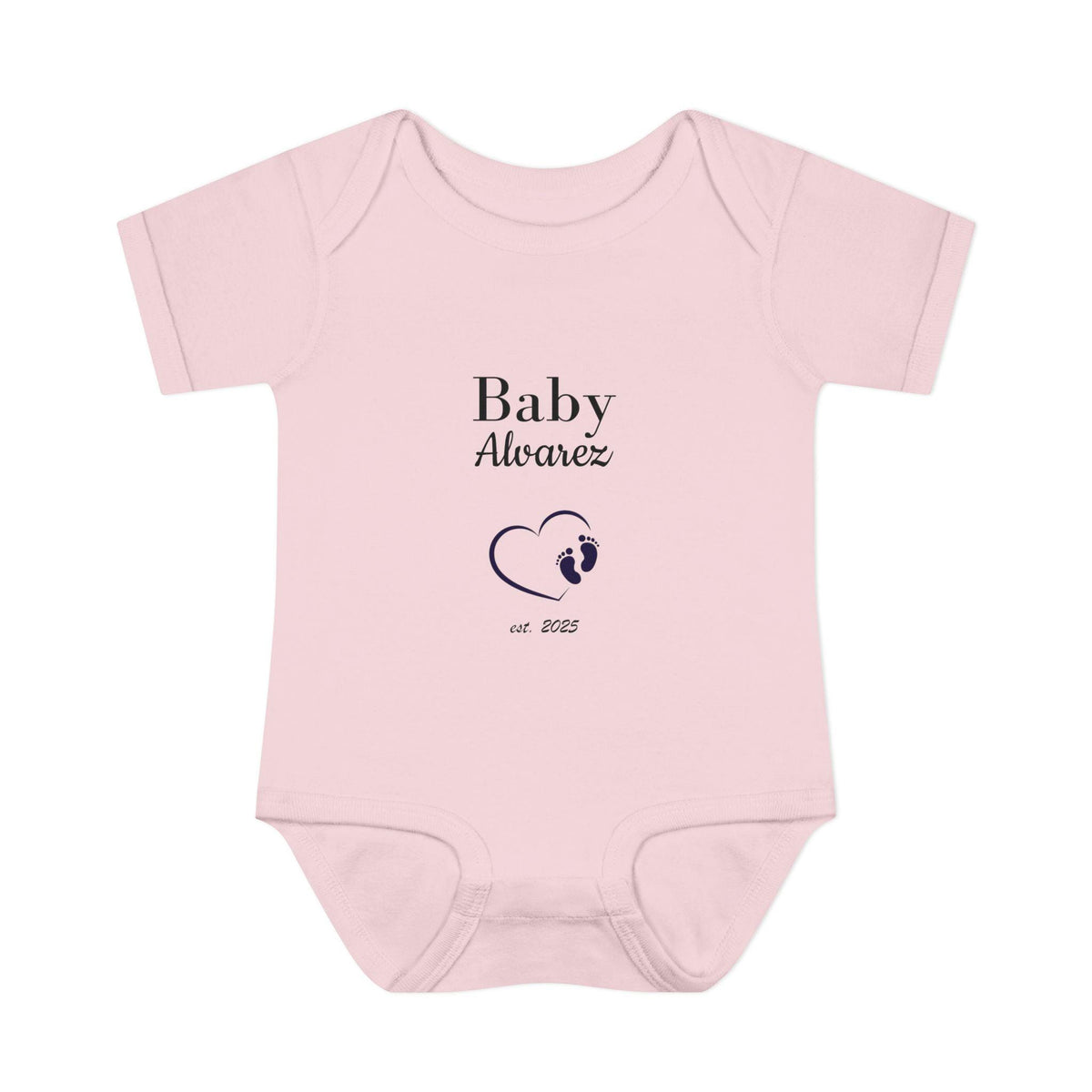Personalized Baby Footprint Bodysuit | Custom Name, Pregnancy Announcement