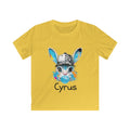 Custom Bunny with Baseball Cap and Bubbles Kids Tee | Personalized Easter Shirt