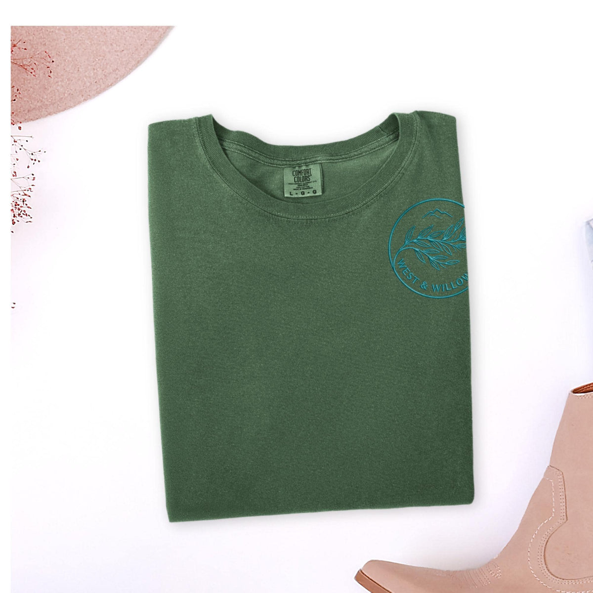 Custom Embroidered Logo Comfort Colors Shirt | Personalized Business Merch