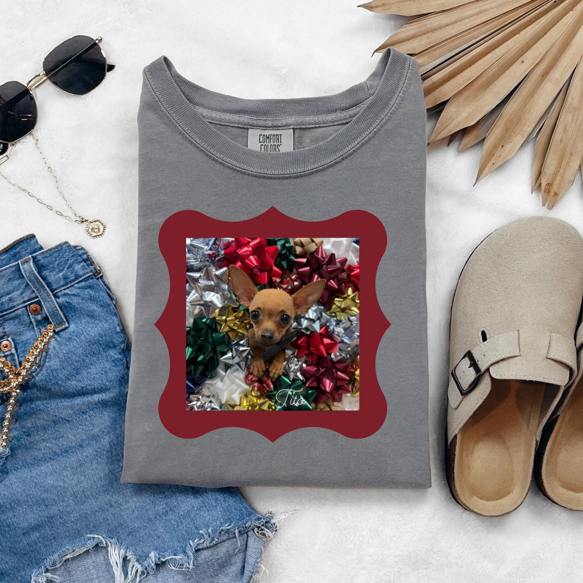 Custom Hand-Drawn Dog Tee | Personalized Pet Comfort Colors® Cotton Tee