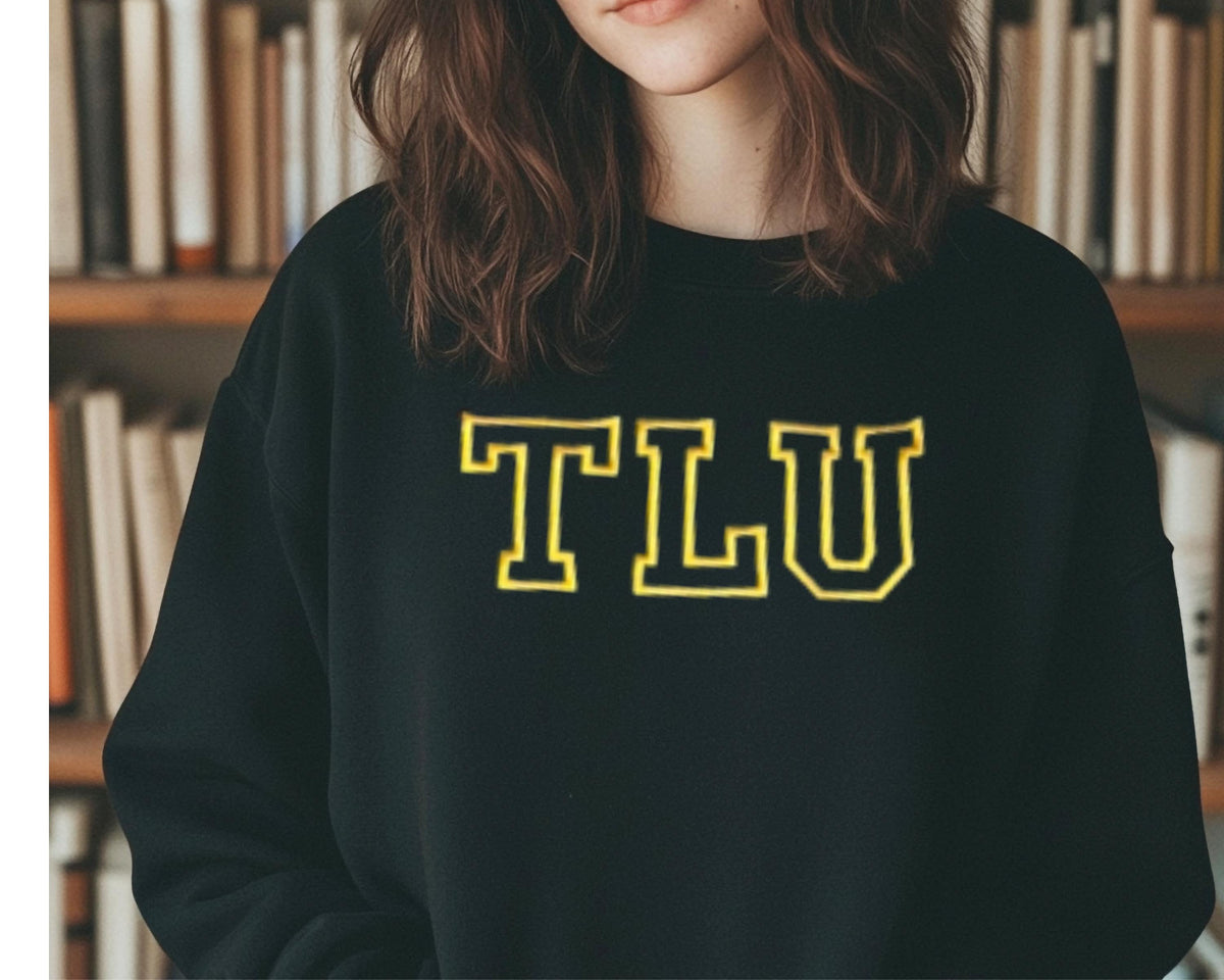 Custom Embroidered Gildan 18000 Varsity "TEAM" Oversized Sweatshirt | Personalized Collegiate Crewneck
