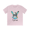 Custom Bunny with Baseball Cap and Bubbles Kids Tee | Personalized Easter Shirt