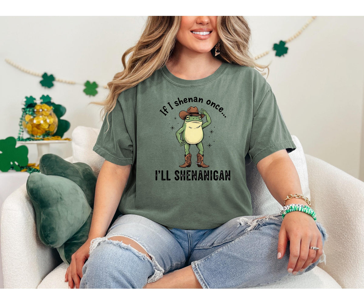 Cowboy Frog T-Shirt | Garment-Dyed Comfort Colors Frog Tee