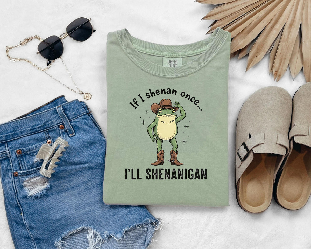 Cowboy Frog T-Shirt | Garment-Dyed Comfort Colors Frog Tee