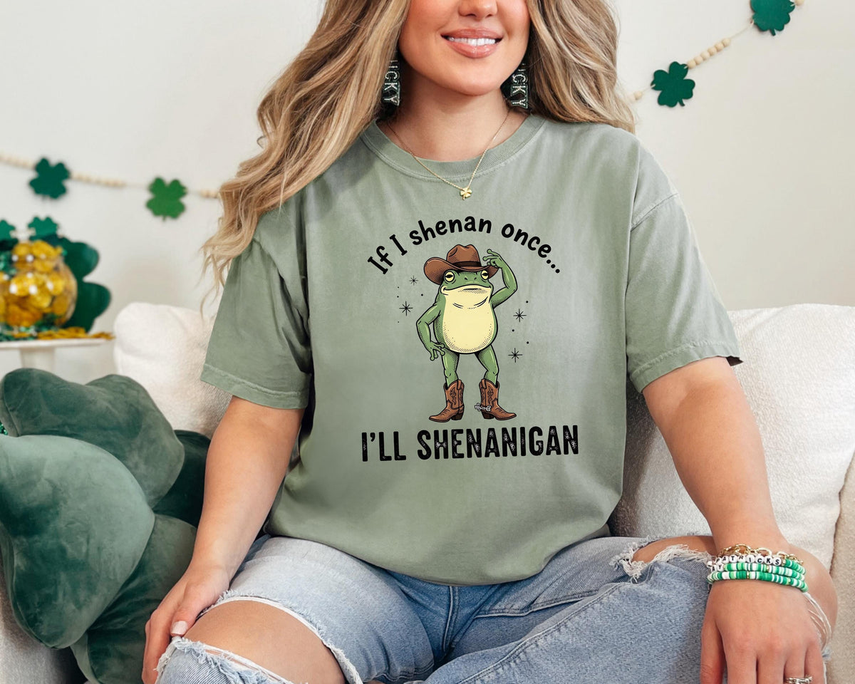 Cowboy Frog T-Shirt | Garment-Dyed Comfort Colors Frog Tee