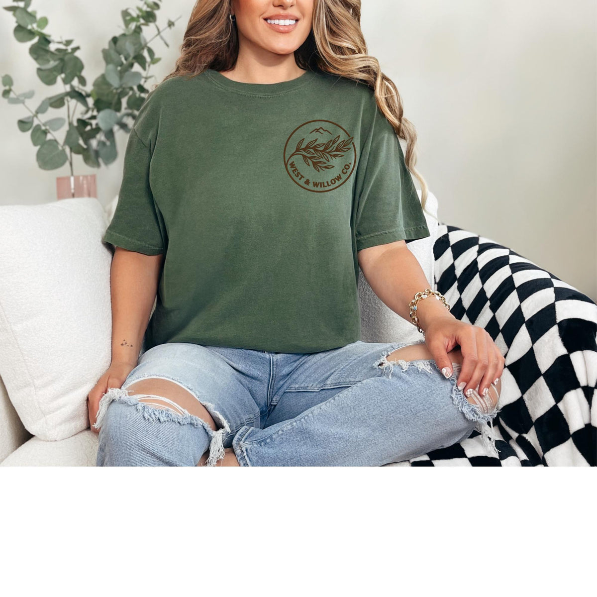 Custom Logo Comfort Colors 1717 Tee | Personalized Business Branding Shirt