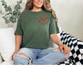 Embroidered logo tee shown in Light Green colorway