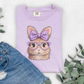 Easter Bunny with Gingham Bow and Heart Glasses T-Shirt