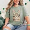 Easter Bunny with Gingham Bow and Heart Glasses T-Shirt