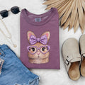Easter Bunny with Gingham Bow and Heart Glasses T-Shirt