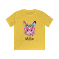 Custom Name Bunny Shirt, Bubblegum Bunny Tee, Retro Heart Glasses Rabbit Gildan Softstyle T-shirt