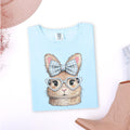 Easter Bunny with Gingham Bow and Heart Glasses T-Shirt