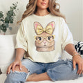Easter Bunny with Gingham Bow and Heart Glasses T-Shirt