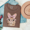 Easter Bunny with Gingham Bow and Heart Glasses T-Shirt