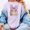Easter Bunny with Gingham Bow and Heart Glasses T-Shirt
