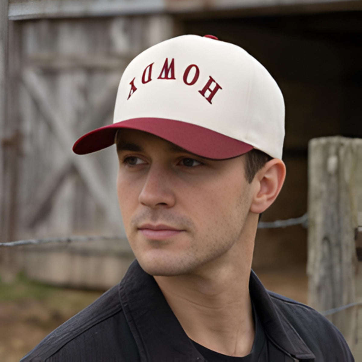Custom Howdy Hat embroidered snapback cap - additional angle