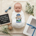 Personalized teddy bear blanket full size view