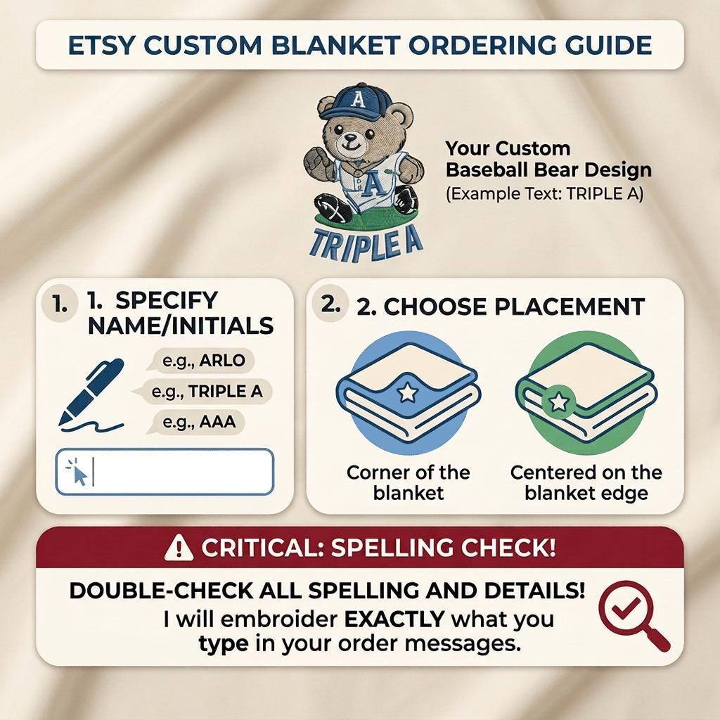Personalized teddy bear baby blanket gift styling