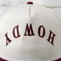 Custom Howdy Hat two-tone snapback cap - back adjustable strap view