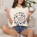 Summer USA Turned 250 Commemorative T-shirt, featuring patriotic summer-themed graphic design