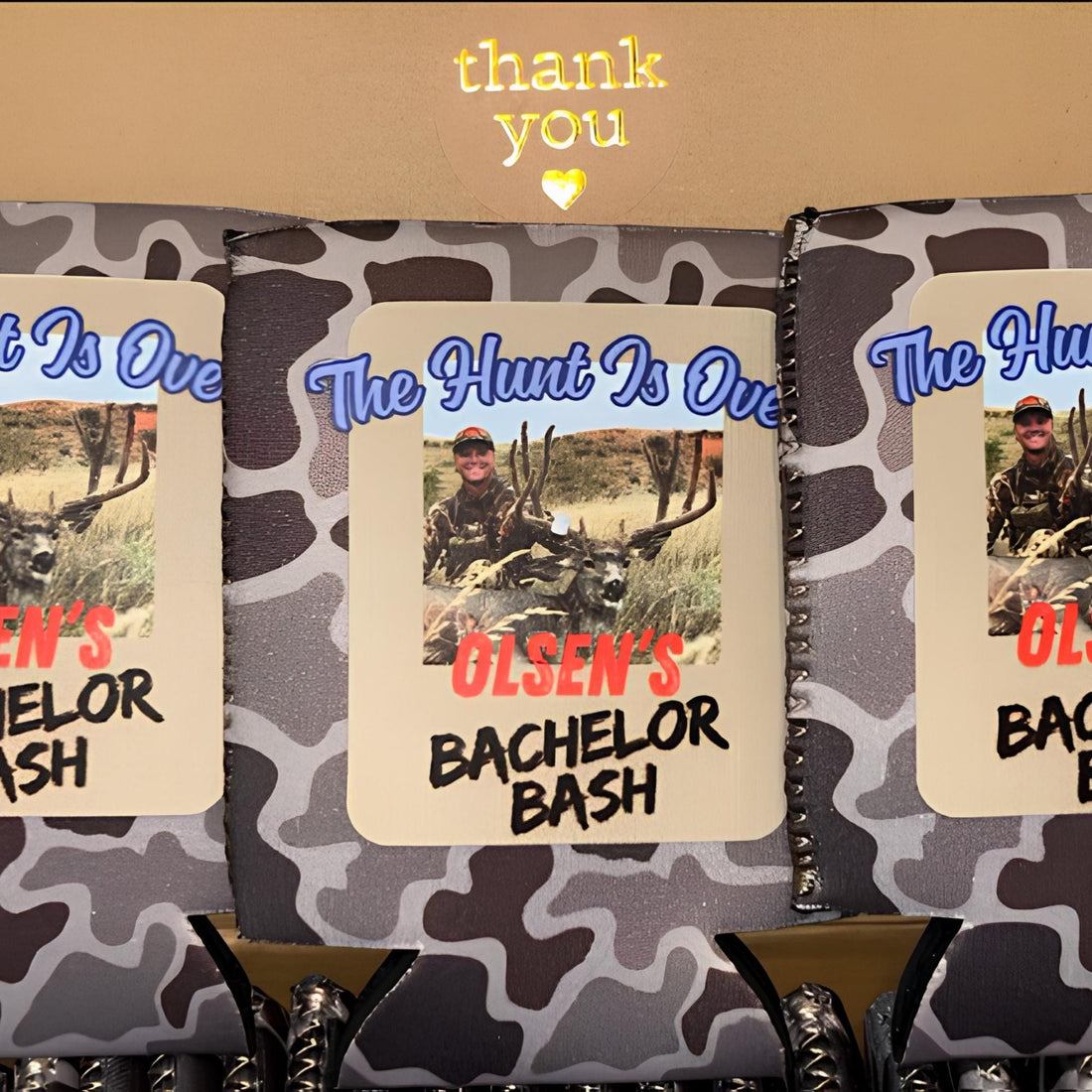 Bachelor and Bachelorette Party Can Cooler - custom full color print