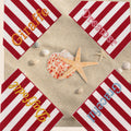 Custom beach towel laid flat showing full size