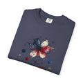 250 Years America Commemorative Tee - floral graphic close-up