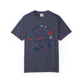 Summer USA Turned 250 Commemorative T-shirt, featuring patriotic summer-themed graphic design