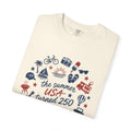Summer USA Turned 250 Commemorative T-shirt, featuring patriotic summer-themed graphic design