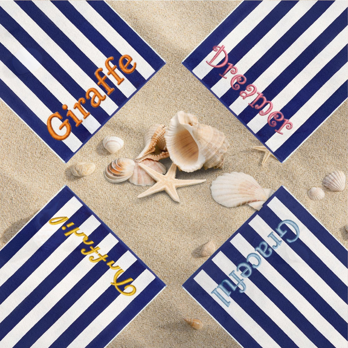 Custom beach towel fabric texture close-up