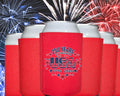 Patriotic Neoprene Can Cooler - red colorway