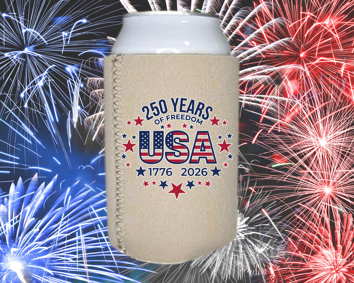 America's 250th Can Cooler - white colorway
