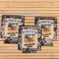 Custom duck camo can cooler bundle of 25, personalized neoprene drink insulator