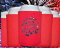 Patriotic Neoprene Can Cooler - Standard size fit