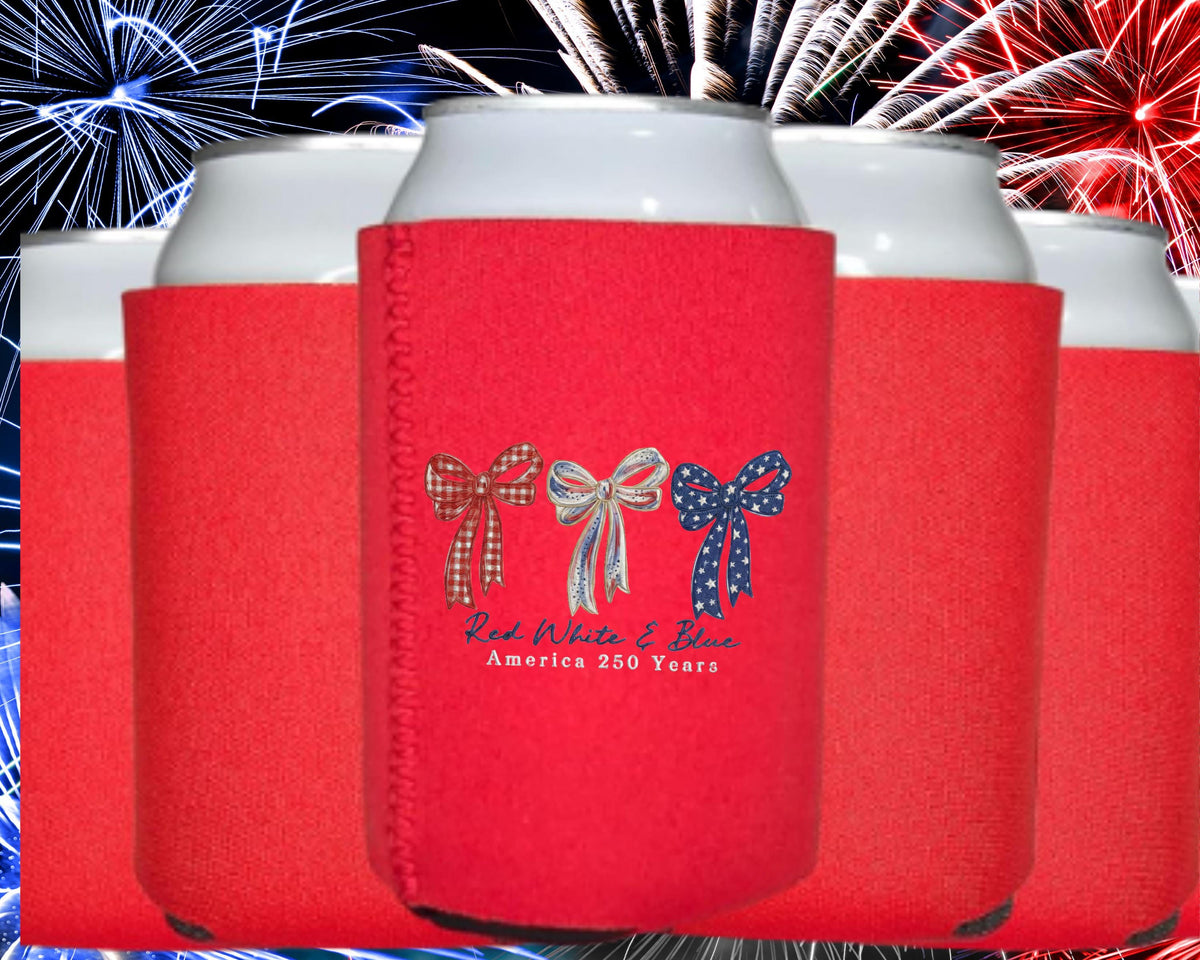 Patriotic Neoprene Can Cooler - bundle pack view