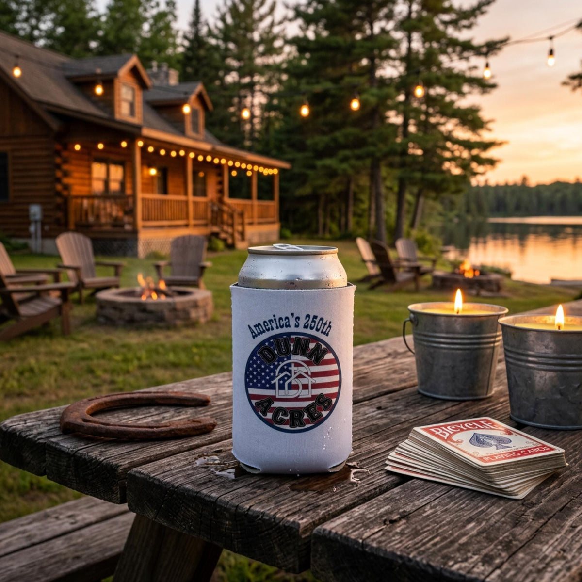 Custom Neoprene Can Cooler - regular can fit shown on beverage