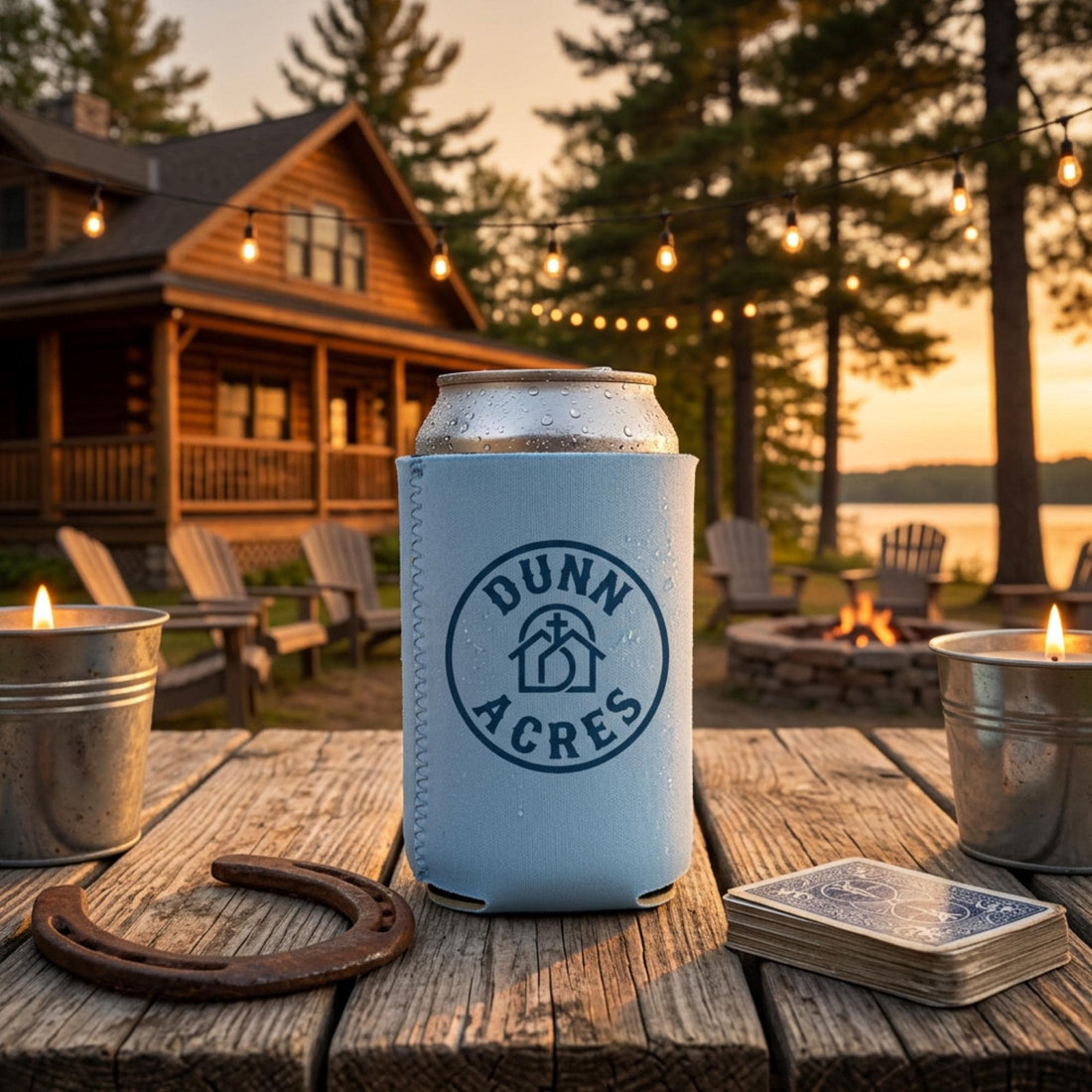 Custom Neoprene Can Cooler for ranches, camping, farms - full color print