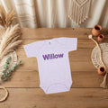 Custom baby bodysuit, Sage Heather colorway