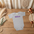 Custom baby bodysuit, Ice Blue colorway