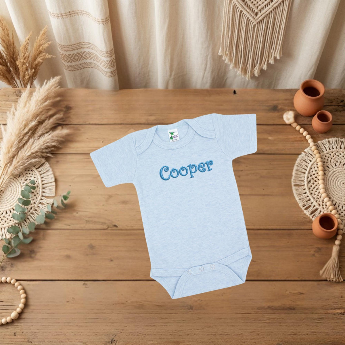 Custom baby bodysuit, Cotton Candy colorway