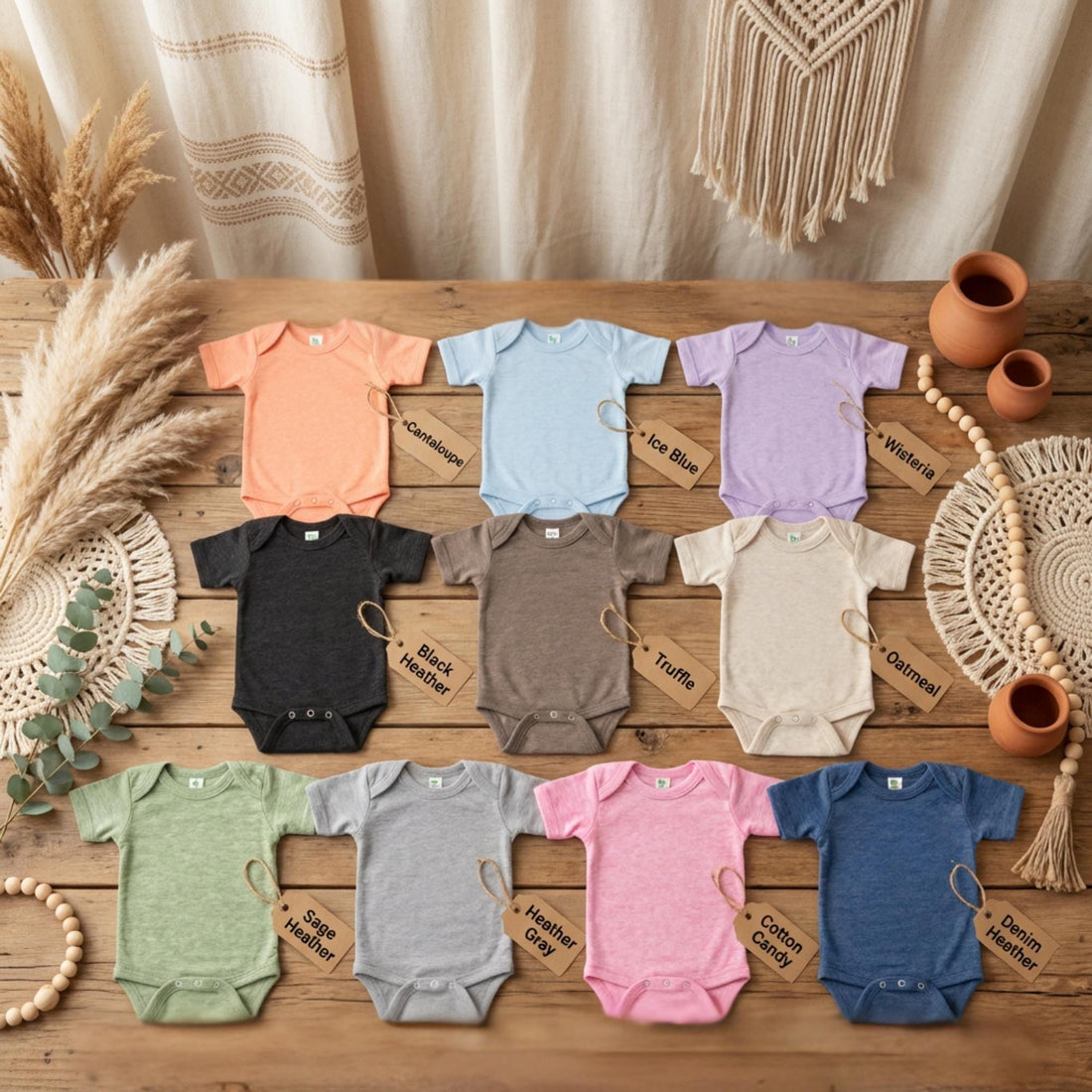 Custom embroidered baby bodysuit with name personalization