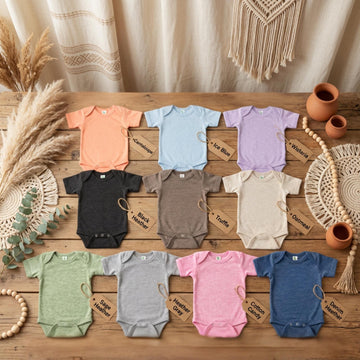 Custom embroidered baby bodysuit with name personalization