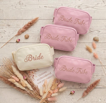 Personalized Bridal Party Belt Bag - custom embroidered bridesmaid fanny pack by DK Crafted Solutions