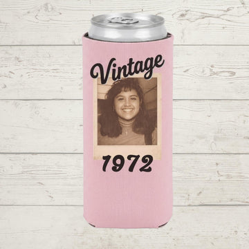 Vintage Polaroid Neoprene Regular Can Cooler for decade birthdays - full bundle