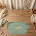 Personalized Cross Body Bag - embroidered name detail close-up