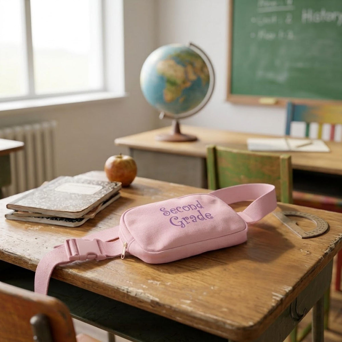 Personalized Teacher Belt Bag - embroidered subject or position example