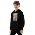 Kids fleece hoodie, Black, left front view